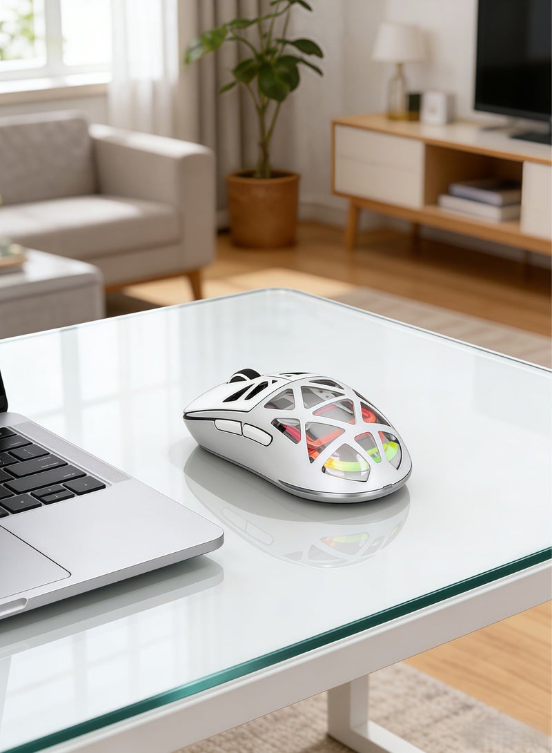 Mouse, wireless Bluetooth mouse, tri-mode Bluetooth wireless gaming mouse, lightweight and non-slip, PixArt PAW3311 sensor, 22K DPI, supports Bluetooth/2.4GHz/wired connection, suitable for PC/MAC. - Image 4